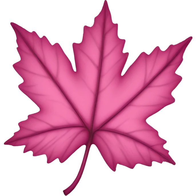 Pink leaf with 8 pointy strips emoji