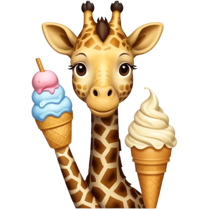 Giraffe with Ice Creams
Giraffe holding double scoop



 emoji