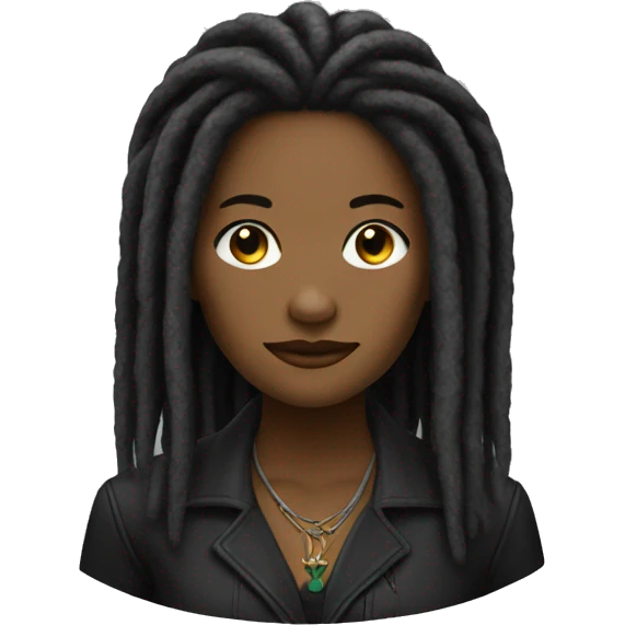 Femme Dreadlocks noir et détachées  emoji