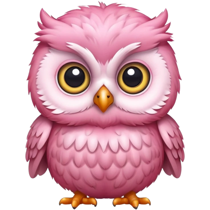 cute pink baby owl emoji