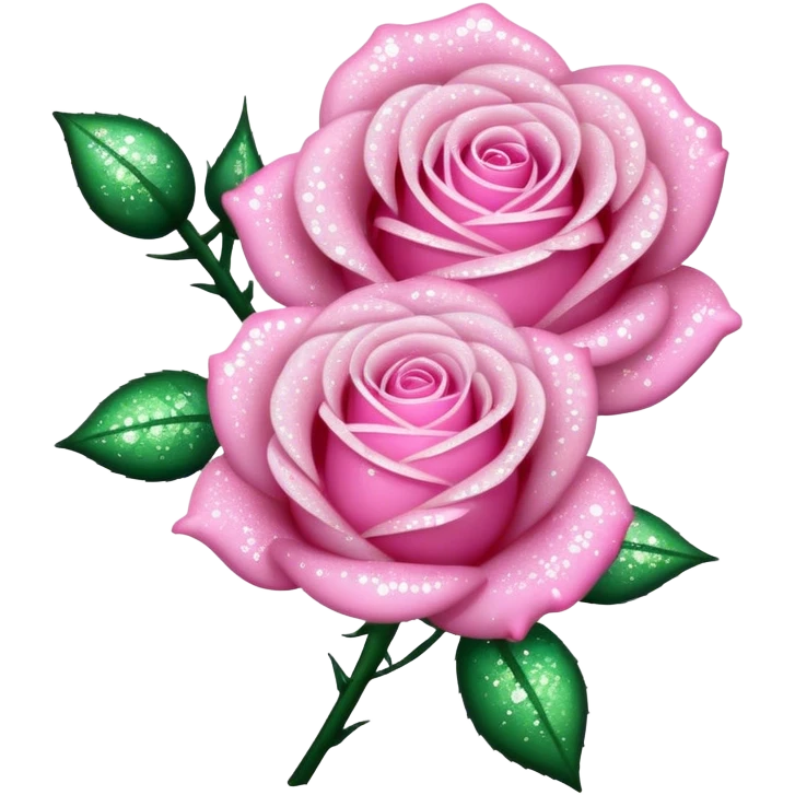 Light pink glittery roses emoji