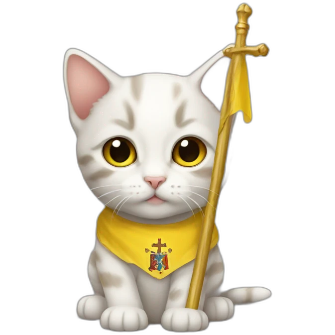 Kitten Vatican flag emoji