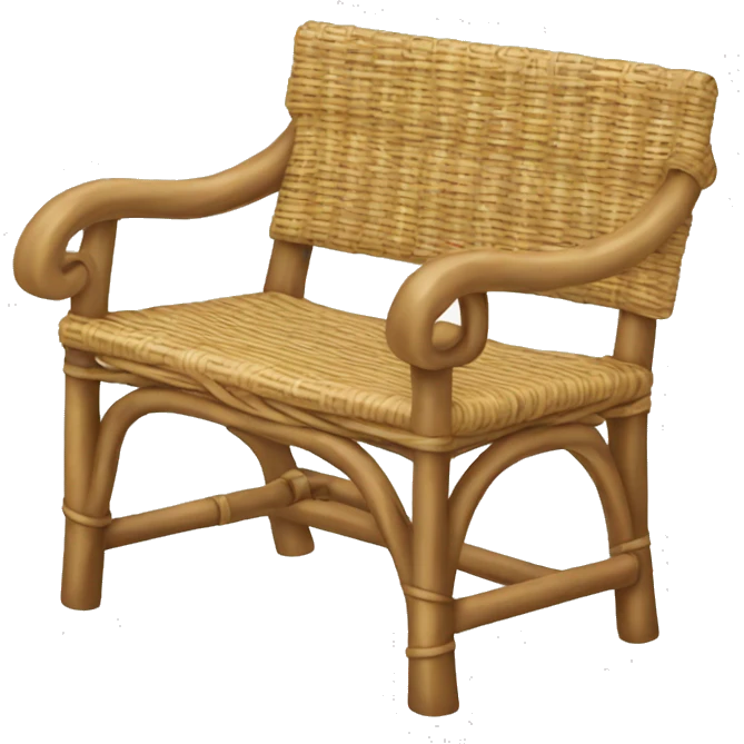Rattan bench emoji