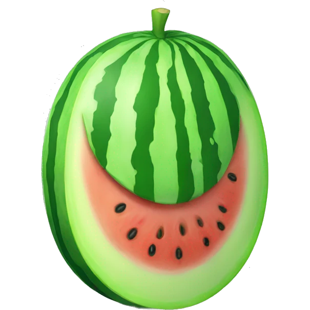 Green watermelon  emoji