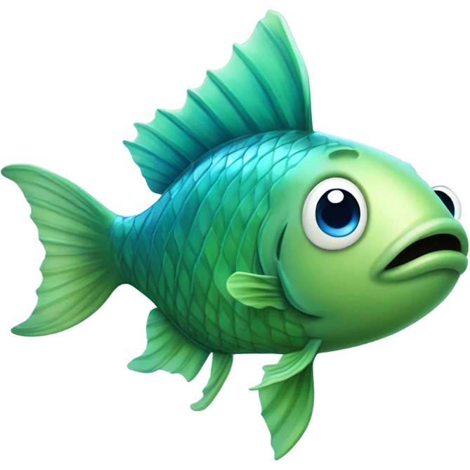Fish with moustache emoji