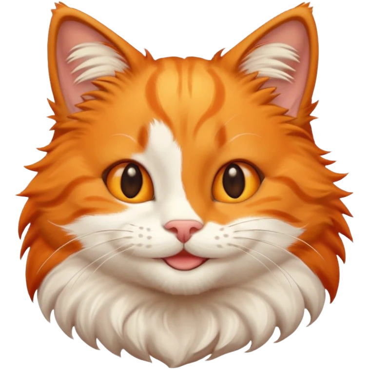 Cute orange cat smiling emoji