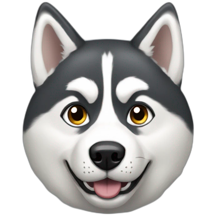 Husky in metro emoji