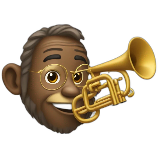 singe qui fais trompette emoji