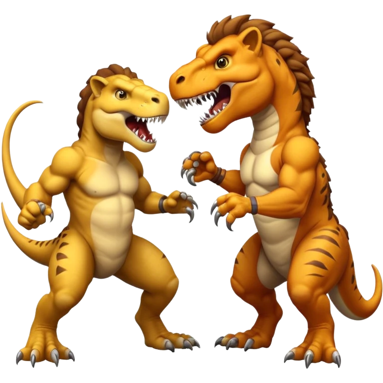Lion with t rex emoji