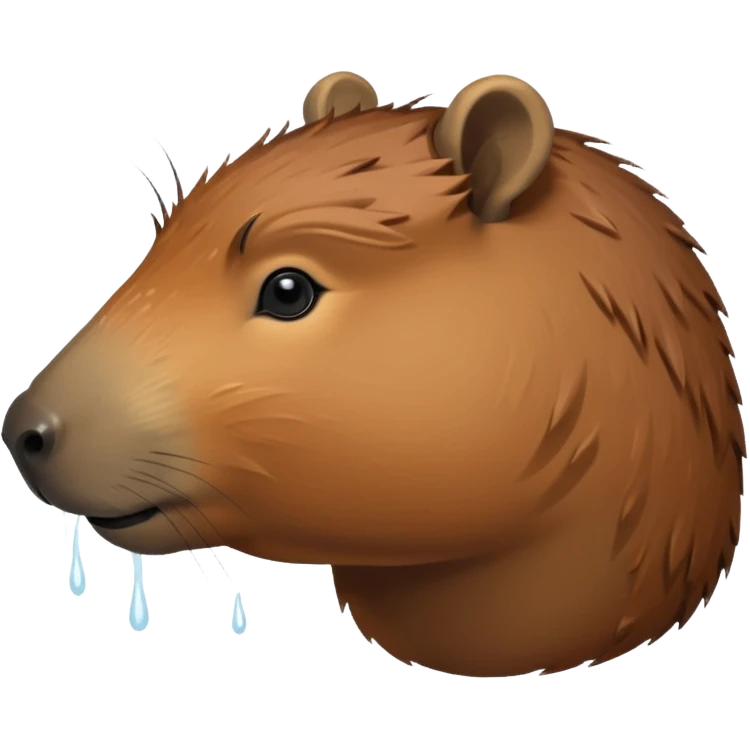 Realistic Capybara side view emoji