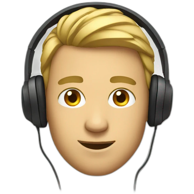 Guy with headphones  emoji