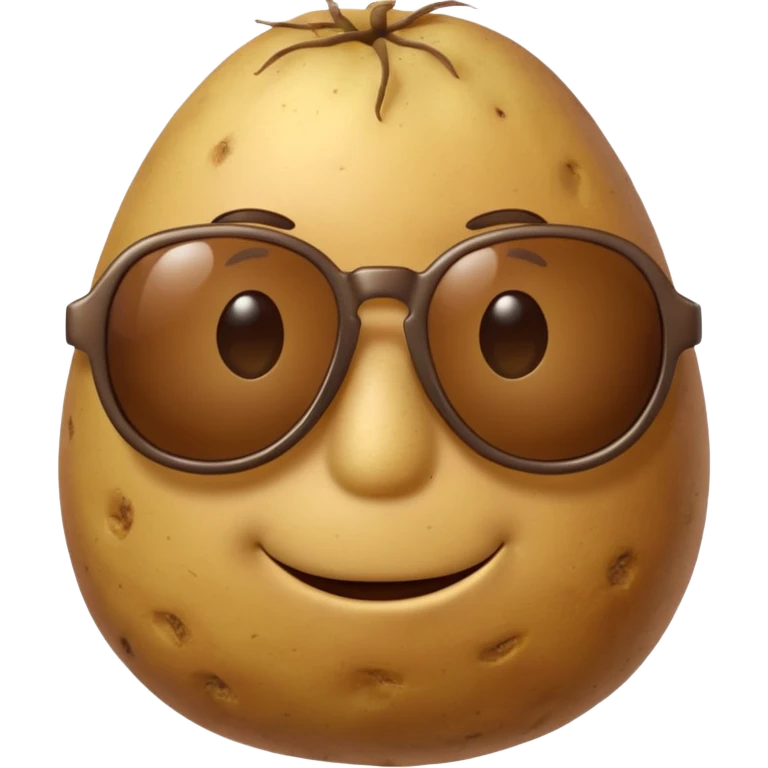 Potato with sunglasses emoji