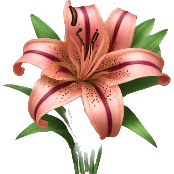 Pink tiger lily bouquet  emoji