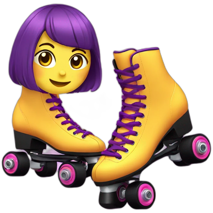 fuigure skating with roller skate emoji