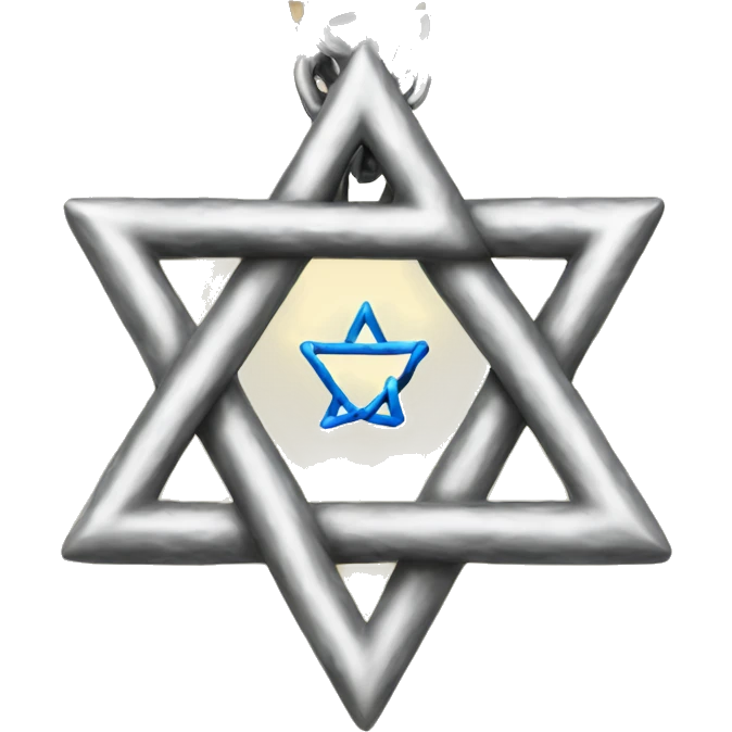 A magen david in matel chains emoji