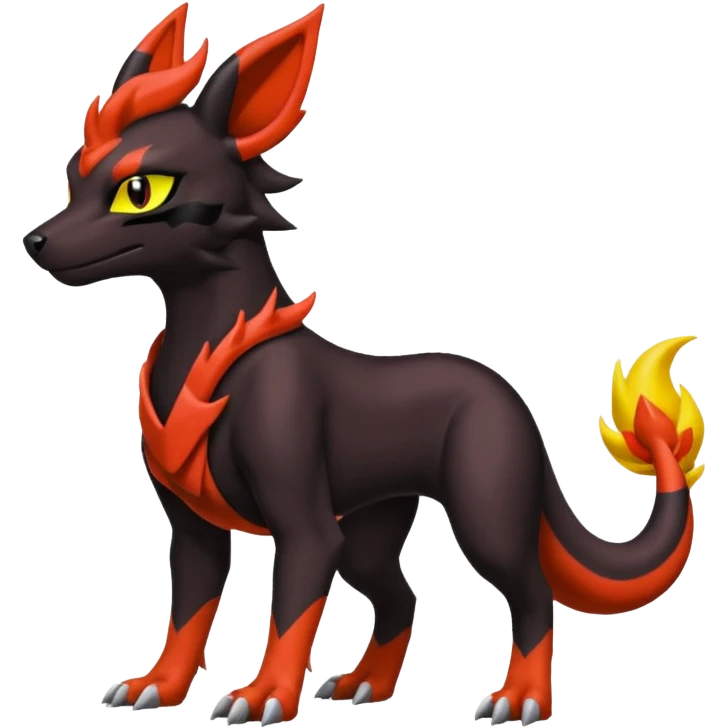 Litten-Houndoom-Salandit-Noibat-Flareon-Fakémon-Digimon-fusion (full body) emoji