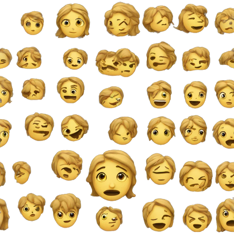 Triste  et heureuse  emoji