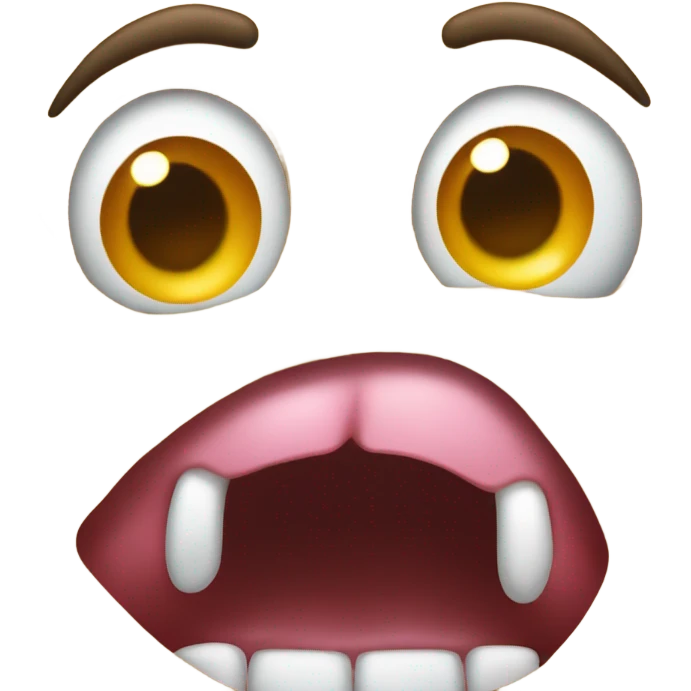 A burp with drool emoji
