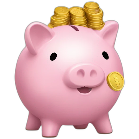 piggybank with coins emoji
