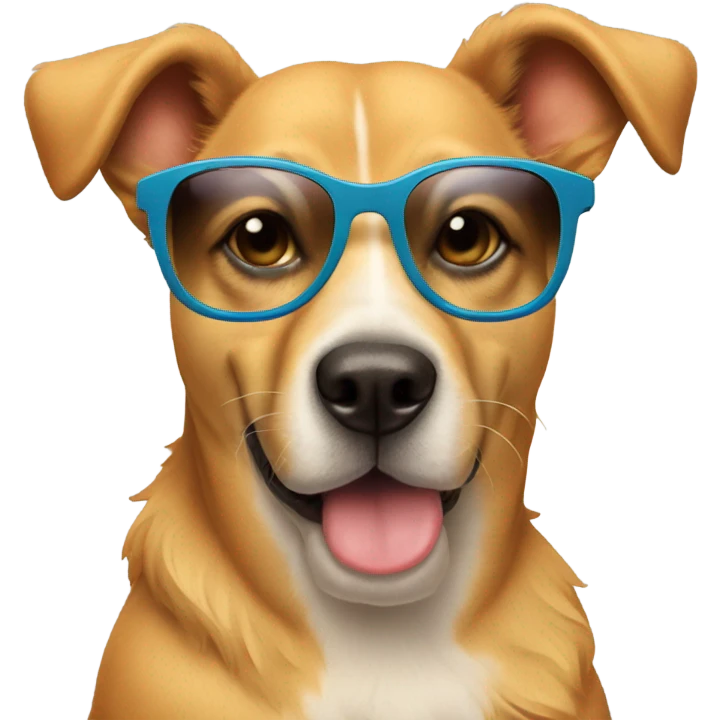 perro con lentes emoji
