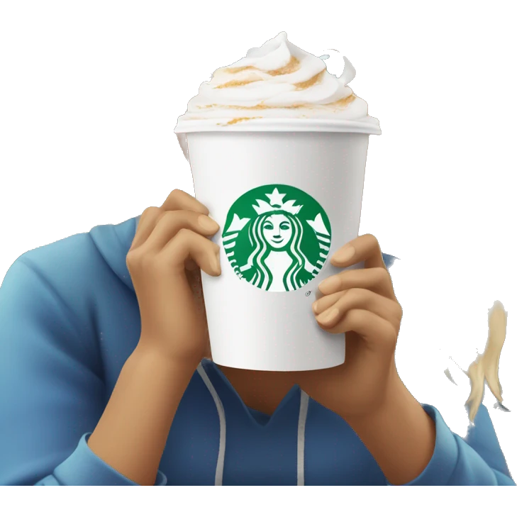 Starbucks cup drink with blonde girl blue eyes  emoji