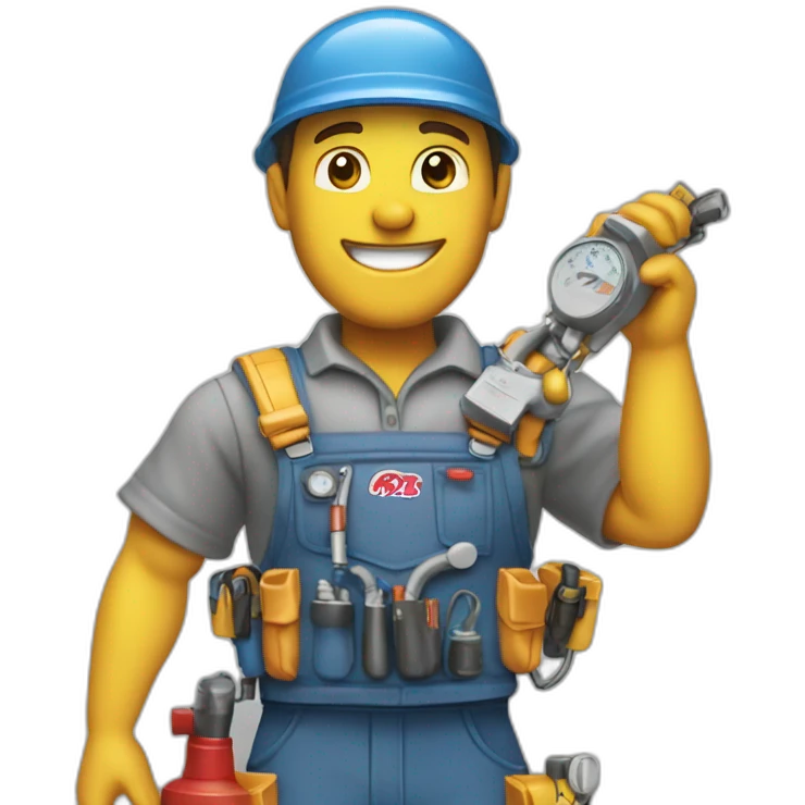 hvac technician action figure logo hd emoji