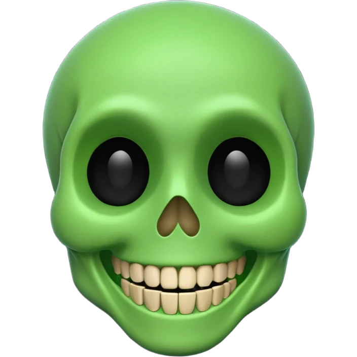 an emoji of a green skeleton emoji