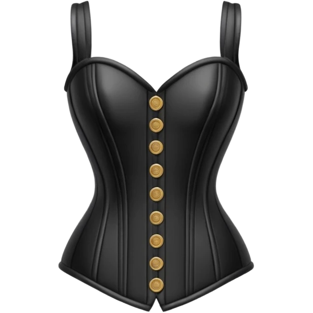 corset black leather with ysl-shaped buttons emoji
