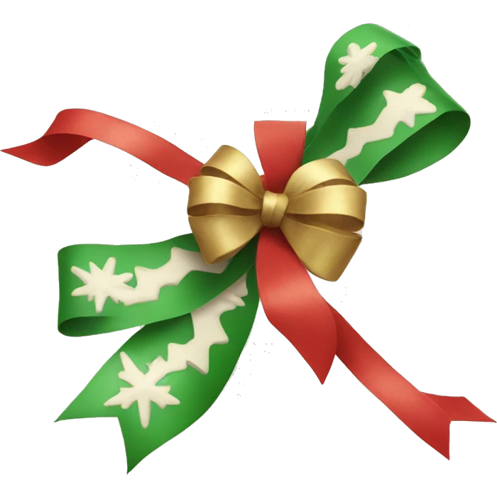 Christmas ribbon emoji
