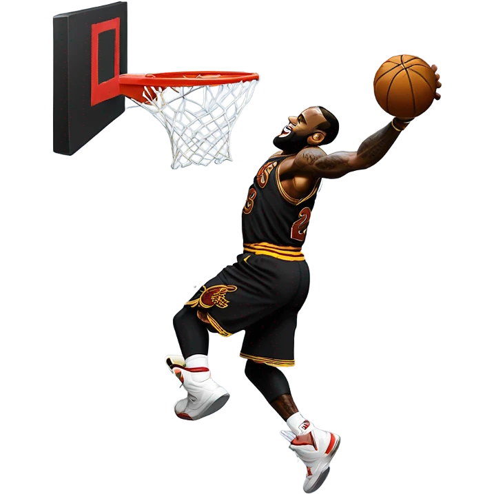 LeBron James dunking emoji
