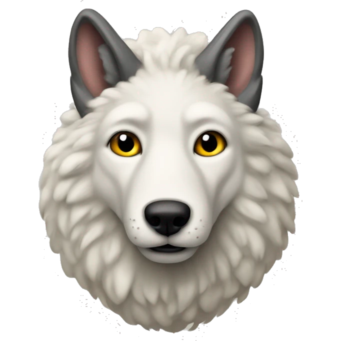 A wolf in sheep's clothing emoji