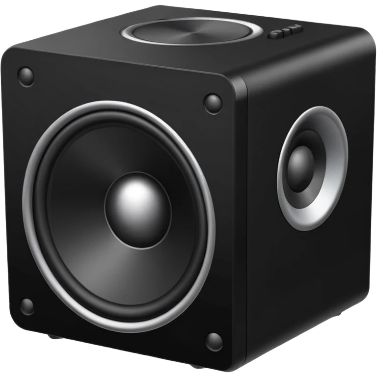 одна басс колонка с саббуфером, с видом в 3 четверти, очень простенькая emoji