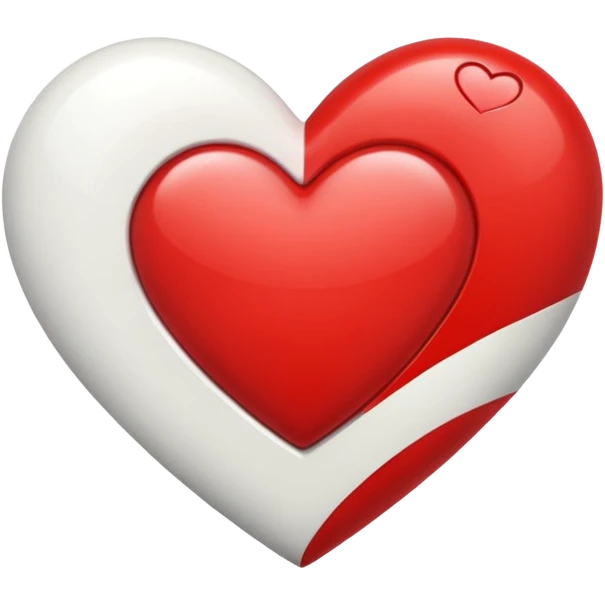 Red and white heart emoji