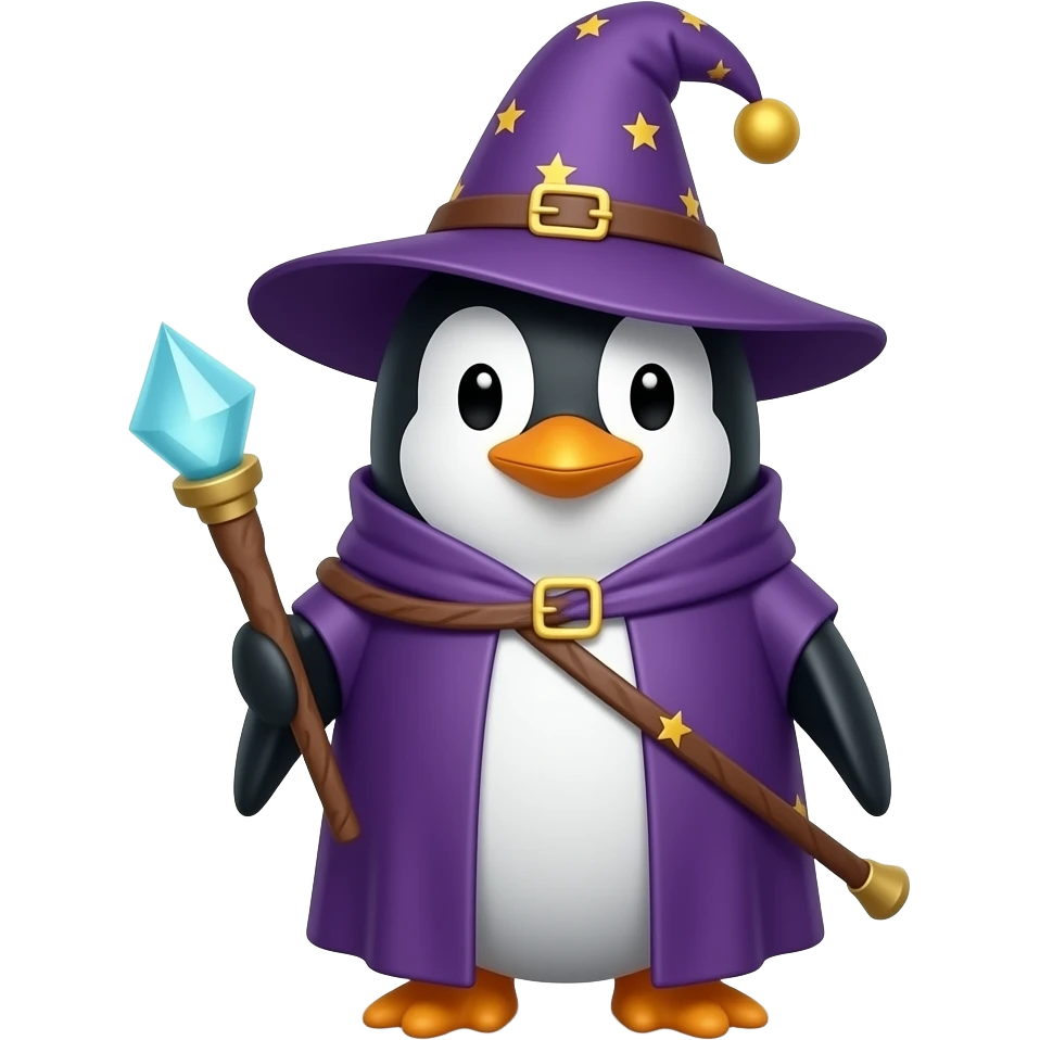 Penguin Wizard emoji