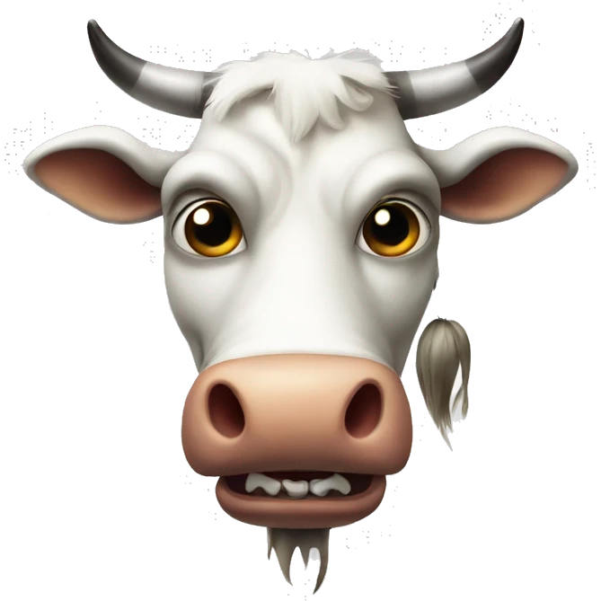 Scary evil cow emoji