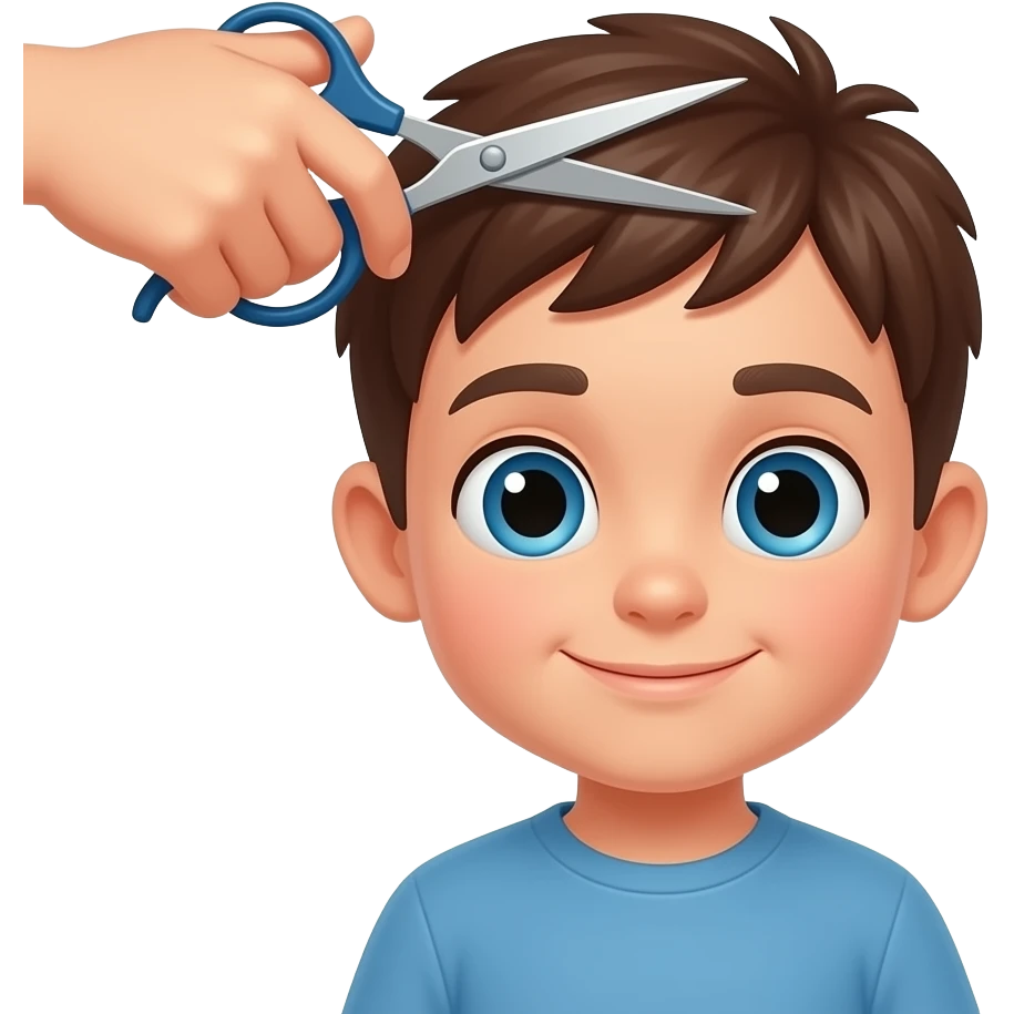 Hair cutting logo boys emoji