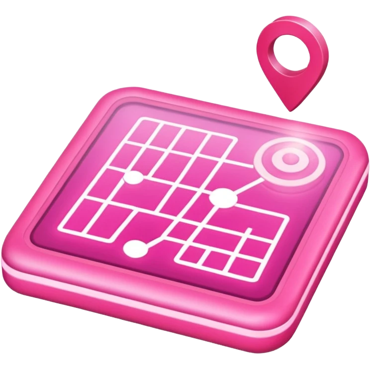 pink big gps map lines emoji