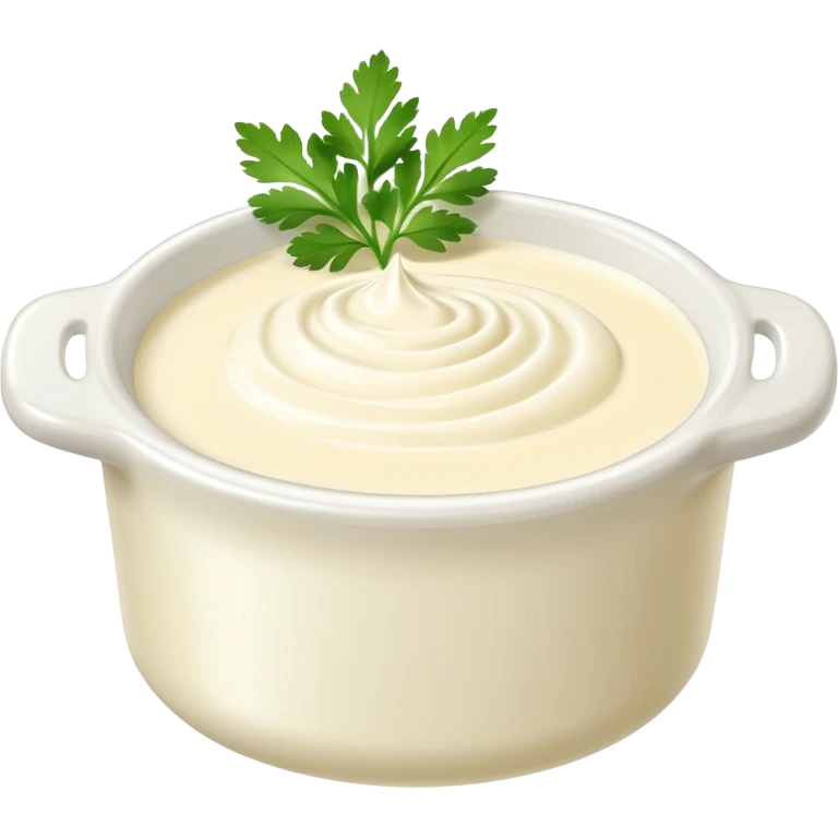 Cream cheese dipping sauce with coriander emoji