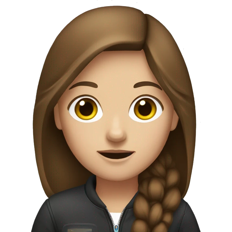 Girl with brown hair and BMW  emoji