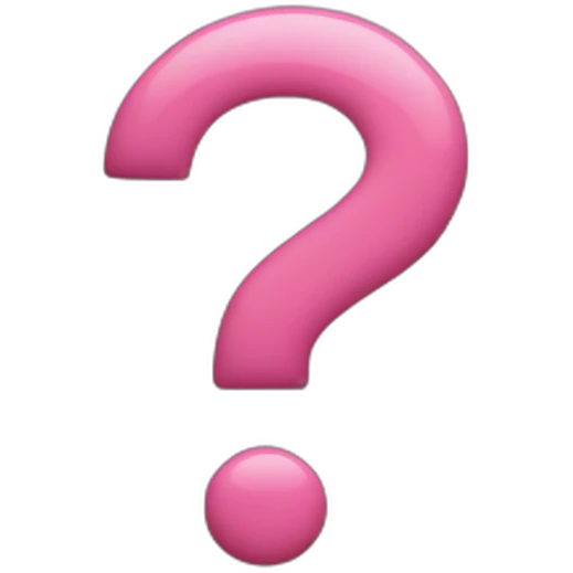 question thin symbol pink color emoji