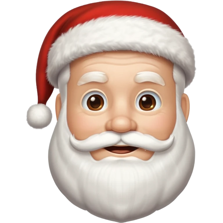 santa with onlu mustache no beard emoji
