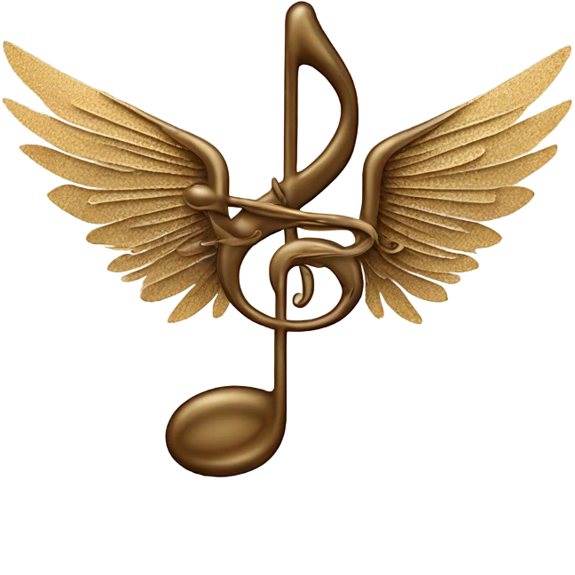 music note with wings emoji