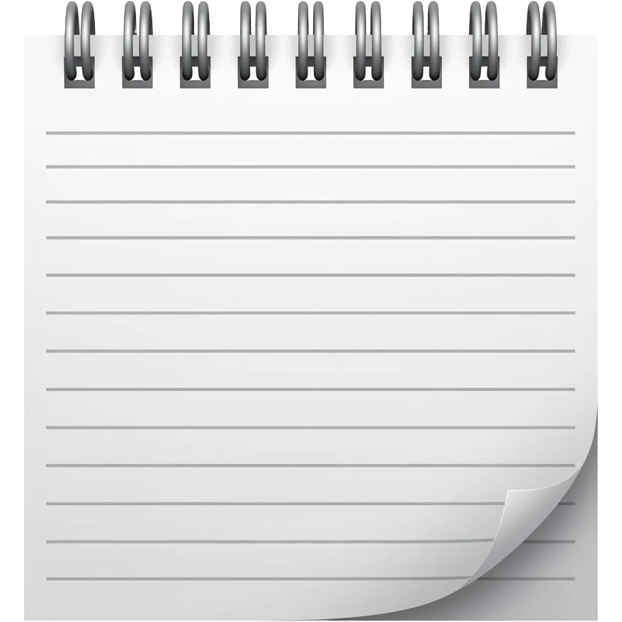 white notebook emoji