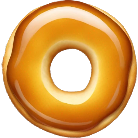 Single bagel dipped in honey emoji