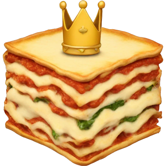Lasagna with a crown  emoji