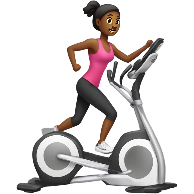 Workout on the elliptical trainer emoji