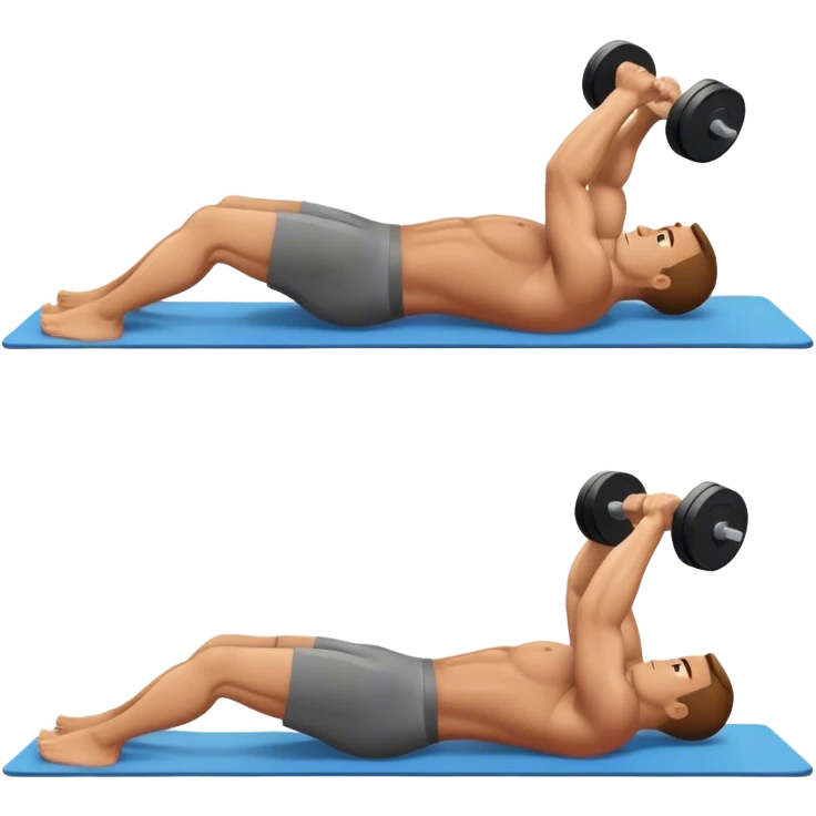 lying down man weighted glute bridges emoji