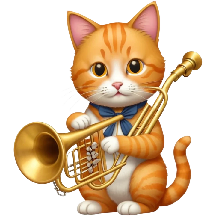 cat playing trombone emoji