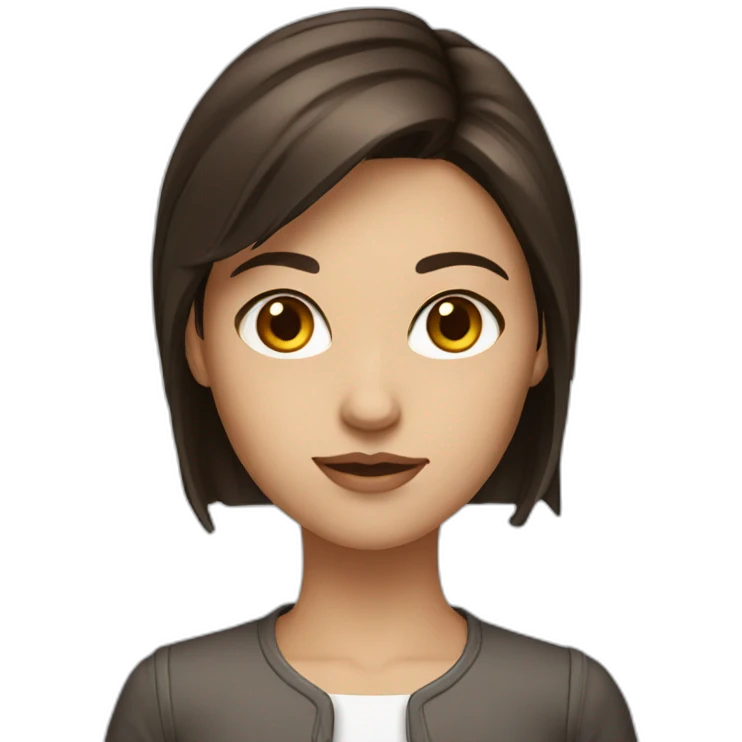 girl architect brunette,  brown eyes emoji