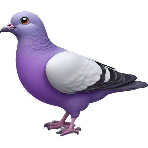 Purple cute pigeon emoji
